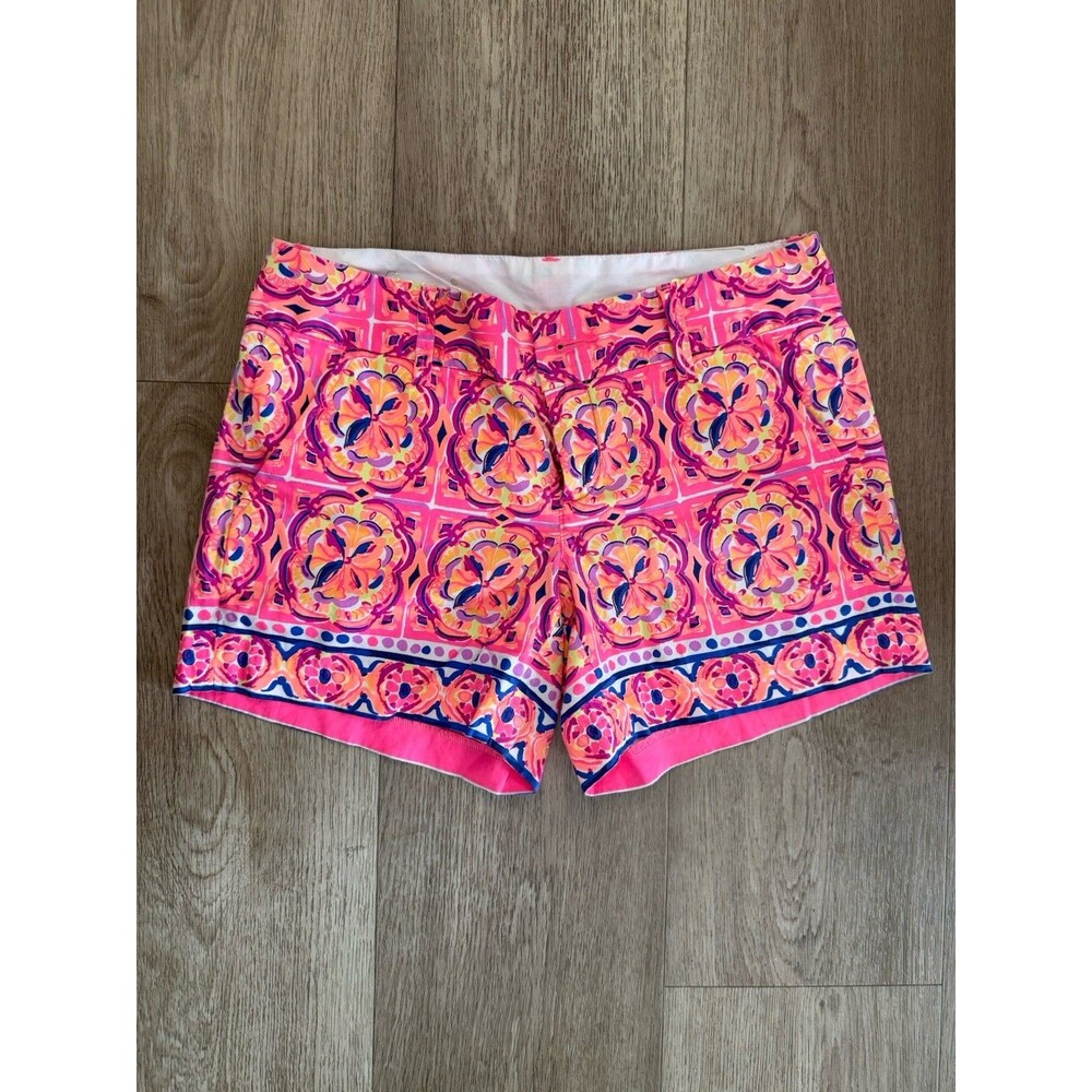 Lilly Pulitzer Callahan Shorts Womens Size 2 Pink Fusion Rock Chino